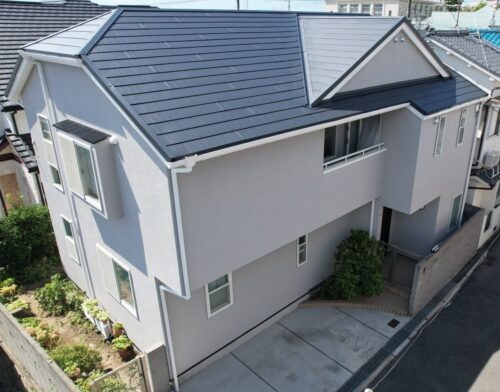 外壁屋根塗装で新築のような仕上がり　さらに家の寿命が延びました！！　　神戸市灘区　K様