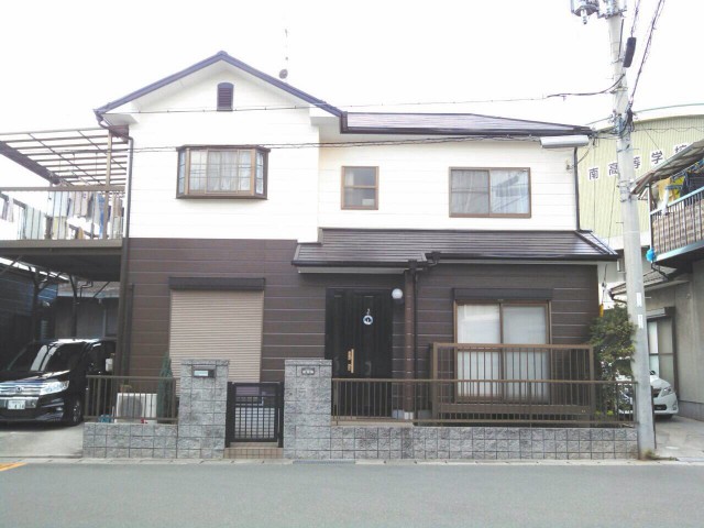 ツートンカラーの塗装後の兵庫県加古郡Ｋ様邸