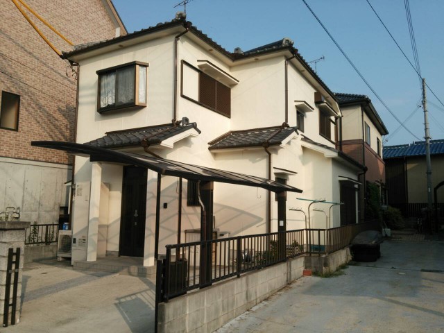 ツートンカラーになった塗装後の兵庫県姫路市T様邸